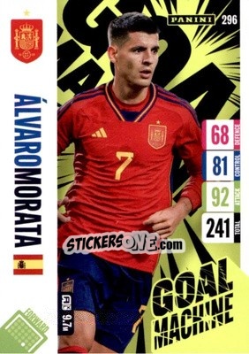 Sticker Alvaro Morata - England 2024 Tournament Edition. Adrenalyn XL
 n. 296 - Panini