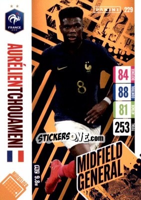 Sticker Aurelien Tchouameni - England 2024 Tournament Edition. Adrenalyn XL
 n. 229 - Panini