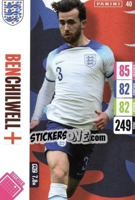 Sticker Ben Chilwell - England 2024 Tournament Edition. Adrenalyn XL
 n. 40 - Panini