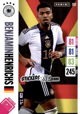 Sticker Benjamin Henrichs - England 2024 Tournament Edition. Adrenalyn XL
 n. 131 - Panini