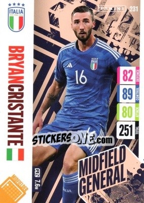 Sticker Bryan Cristante - England 2024 Tournament Edition. Adrenalyn XL
 n. 231 - Panini