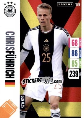 Sticker Chris Führich - England 2024 Tournament Edition. Adrenalyn XL
 n. 139 - Panini