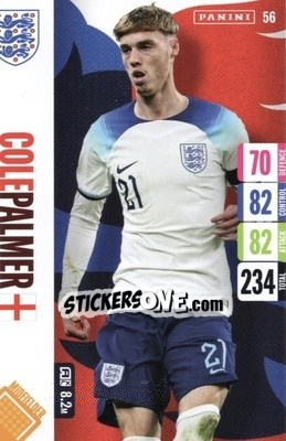 Sticker Cole Palmer - England 2024 Tournament Edition. Adrenalyn XL
 n. 56 - Panini