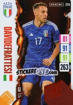 Sticker Davide Frattesi - England 2024 Tournament Edition. Adrenalyn XL
 n. 274 - Panini