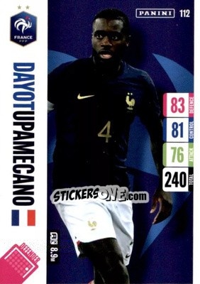 Sticker Dayot Upamecano - England 2024 Tournament Edition. Adrenalyn XL
 n. 112 - Panini