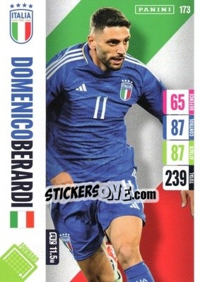 Sticker Domenico Berardi - England 2024 Tournament Edition. Adrenalyn XL
 n. 173 - Panini