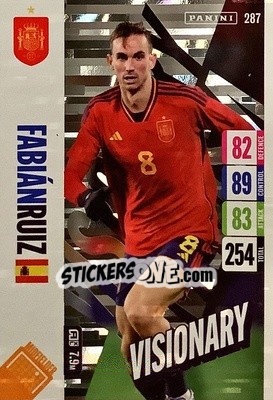 Sticker Fabian Ruiz - England 2024 Tournament Edition. Adrenalyn XL
 n. 287 - Panini