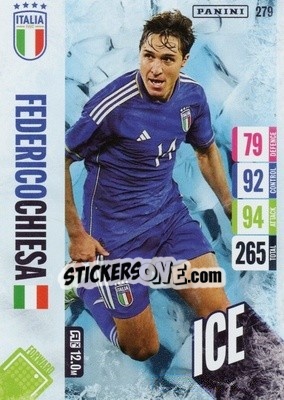 Sticker Federico Chiesa - England 2024 Tournament Edition. Adrenalyn XL
 n. 279 - Panini