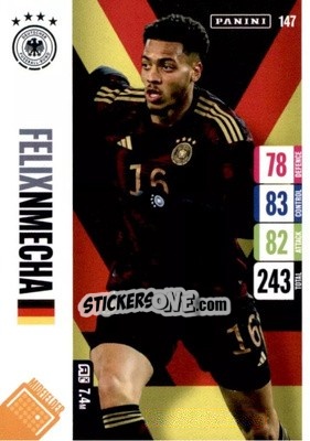 Sticker Felix Nmecha - England 2024 Tournament Edition. Adrenalyn XL
 n. 147 - Panini
