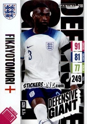 Sticker Fikayo Tomori - England 2024 Tournament Edition. Adrenalyn XL
 n. 218 - Panini