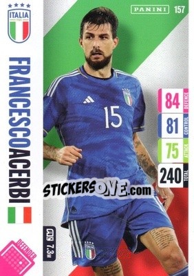 Sticker Francesco Acerbi - England 2024 Tournament Edition. Adrenalyn XL
 n. 157 - Panini