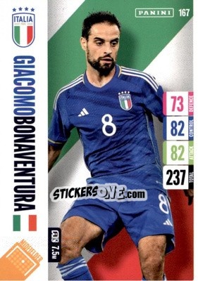 Sticker Giacomo Bonaventura - England 2024 Tournament Edition. Adrenalyn XL
 n. 167 - Panini
