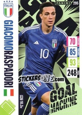 Cromo Giacomo Raspadori - England 2024 Tournament Edition. Adrenalyn XL
 n. 295 - Panini