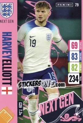 Sticker Harvey Elliott - England 2024 Tournament Edition. Adrenalyn XL
 n. 79 - Panini