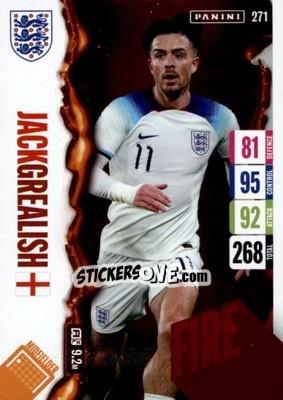 Sticker Jack Grealish - England 2024 Tournament Edition. Adrenalyn XL
 n. 271 - Panini