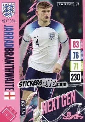 Figurina Jarrad Branthwaite - England 2024 Tournament Edition. Adrenalyn XL
 n. 74 - Panini