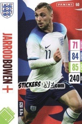 Sticker Jarrod Bowen - England 2024 Tournament Edition. Adrenalyn XL
 n. 60 - Panini