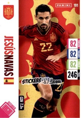 Sticker Jesus Navas - England 2024 Tournament Edition. Adrenalyn XL
 n. 191 - Panini