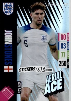 Sticker John Stones - England 2024 Tournament Edition. Adrenalyn XL
 n. 235 - Panini