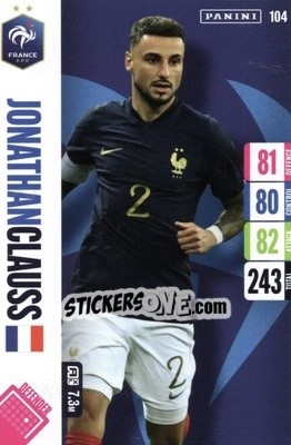 Sticker Jonathan Clauss - England 2024 Tournament Edition. Adrenalyn XL
 n. 104 - Panini