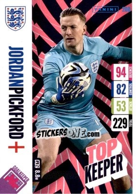 Sticker Jordan Pickford - England 2024 Tournament Edition. Adrenalyn XL
 n. 208 - Panini