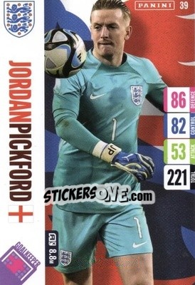 Sticker Jordan Pickford - England 2024 Tournament Edition. Adrenalyn XL
 n. 39 - Panini