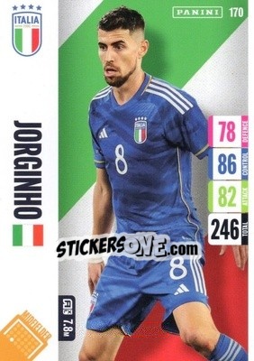 Sticker Jorginho - England 2024 Tournament Edition. Adrenalyn XL
 n. 170 - Panini
