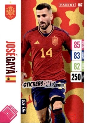 Sticker Jose Gaya - England 2024 Tournament Edition. Adrenalyn XL
 n. 187 - Panini