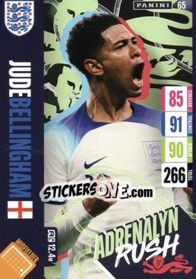 Sticker Jude Bellingham - England 2024 Tournament Edition. Adrenalyn XL
 n. 65 - Panini