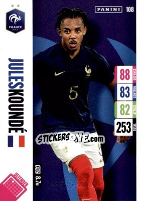 Sticker Jules Kounde - England 2024 Tournament Edition. Adrenalyn XL
 n. 108 - Panini