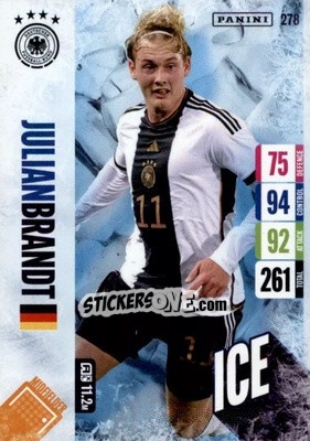 Sticker Julian Brandt - England 2024 Tournament Edition. Adrenalyn XL
 n. 278 - Panini