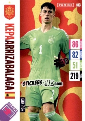 Sticker Kepa Arrizabalaga - England 2024 Tournament Edition. Adrenalyn XL
 n. 183 - Panini