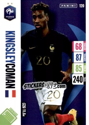 Sticker Kingsley Coman - England 2024 Tournament Edition. Adrenalyn XL
 n. 120 - Panini