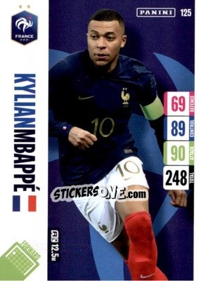 Sticker Kylian Mbappe - England 2024 Tournament Edition. Adrenalyn XL
 n. 125 - Panini
