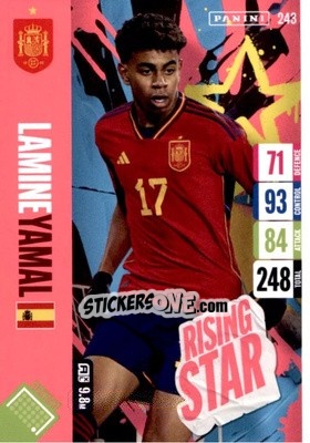 Sticker Lamine Yamal - England 2024 Tournament Edition. Adrenalyn XL
 n. 243 - Panini