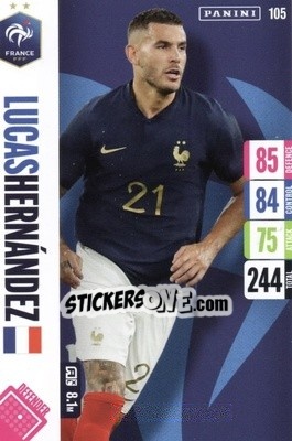 Sticker Lucas Hernandez - England 2024 Tournament Edition. Adrenalyn XL
 n. 105 - Panini