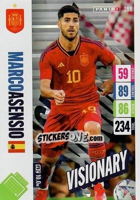 Sticker Marco Asensio - England 2024 Tournament Edition. Adrenalyn XL
 n. 288 - Panini