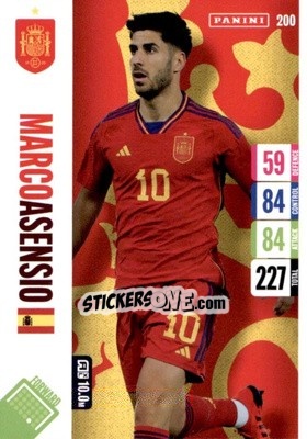 Sticker Marco Asensio - England 2024 Tournament Edition. Adrenalyn XL
 n. 200 - Panini