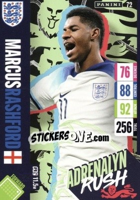Sticker Marcus Rashford - England 2024 Tournament Edition. Adrenalyn XL
 n. 72 - Panini