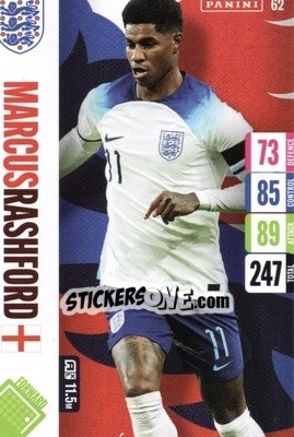 Sticker Marcus Rashford - England 2024 Tournament Edition. Adrenalyn XL
 n. 62 - Panini