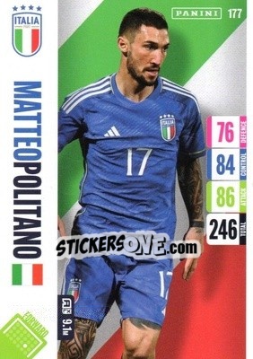 Sticker Matteo Politano - England 2024 Tournament Edition. Adrenalyn XL
 n. 177 - Panini