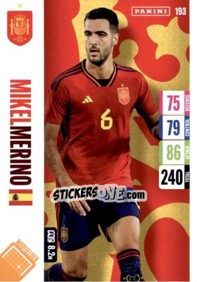 Sticker Mikel Merino - England 2024 Tournament Edition. Adrenalyn XL
 n. 193 - Panini