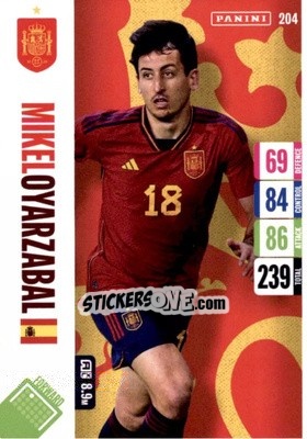 Cromo Mikel Oyarzabal - England 2024 Tournament Edition. Adrenalyn XL
 n. 204 - Panini