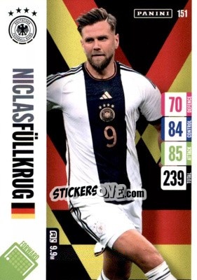 Sticker Niclas Füllkrug - England 2024 Tournament Edition. Adrenalyn XL
 n. 151 - Panini