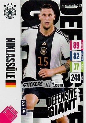 Sticker Niklas Sulé - England 2024 Tournament Edition. Adrenalyn XL
 n. 222 - Panini