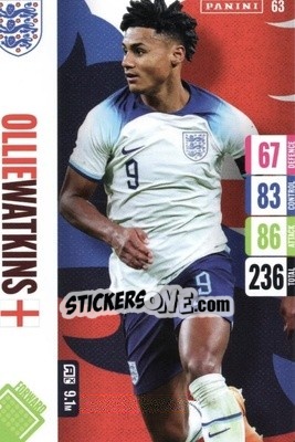 Sticker Ollie Watkins - England 2024 Tournament Edition. Adrenalyn XL
 n. 63 - Panini