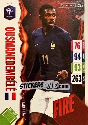 Sticker Ousmane Dembele - England 2024 Tournament Edition. Adrenalyn XL
 n. 272 - Panini