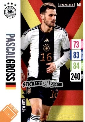 Sticker Pascal Groß - England 2024 Tournament Edition. Adrenalyn XL
 n. 141 - Panini