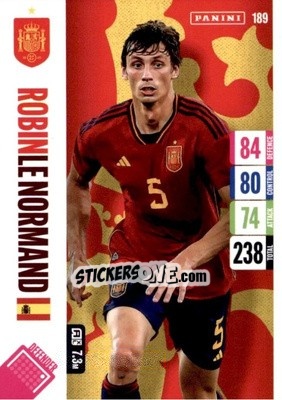 Sticker Robin Le Normand - England 2024 Tournament Edition. Adrenalyn XL
 n. 189 - Panini
