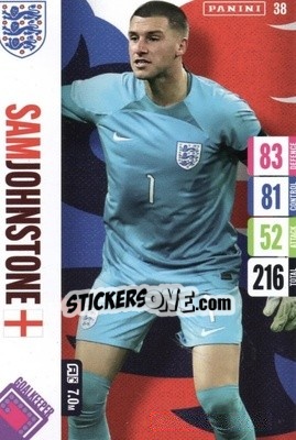 Sticker Sam Johnstone - England 2024 Tournament Edition. Adrenalyn XL
 n. 38 - Panini
